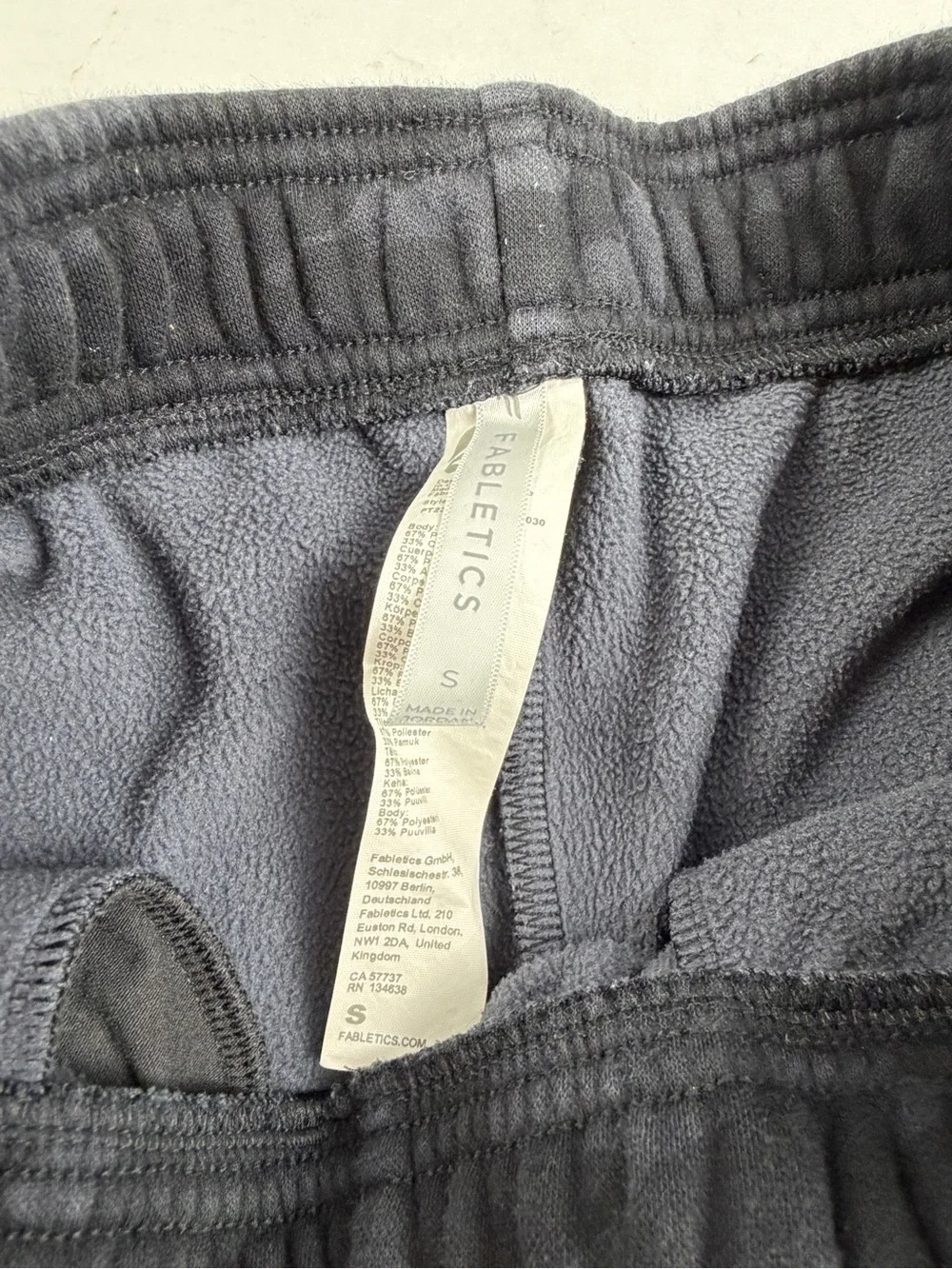 Fabletics Black/gray Camouflage Pull-On Sweatpants szS